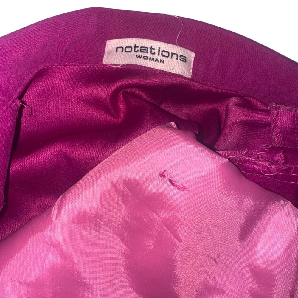 Notations Woman Fuchsia Zip-Up Jacket Size XL Cotton Blend - Picture 3 of 5